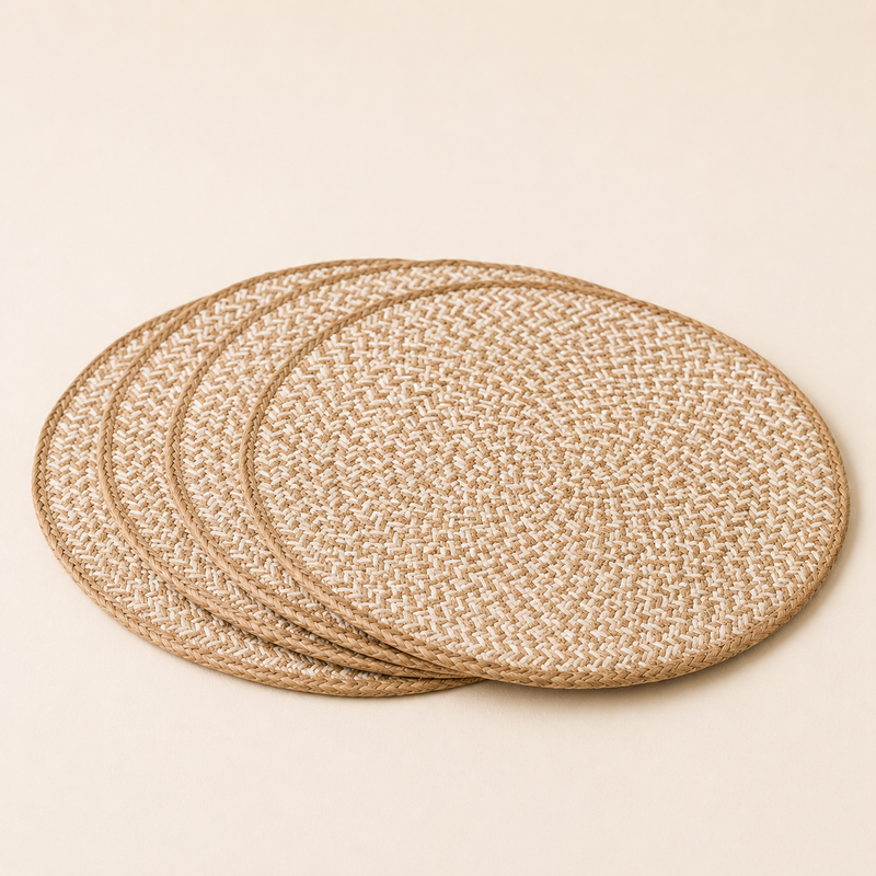 Jute & Cotton Placemat, Set of 4