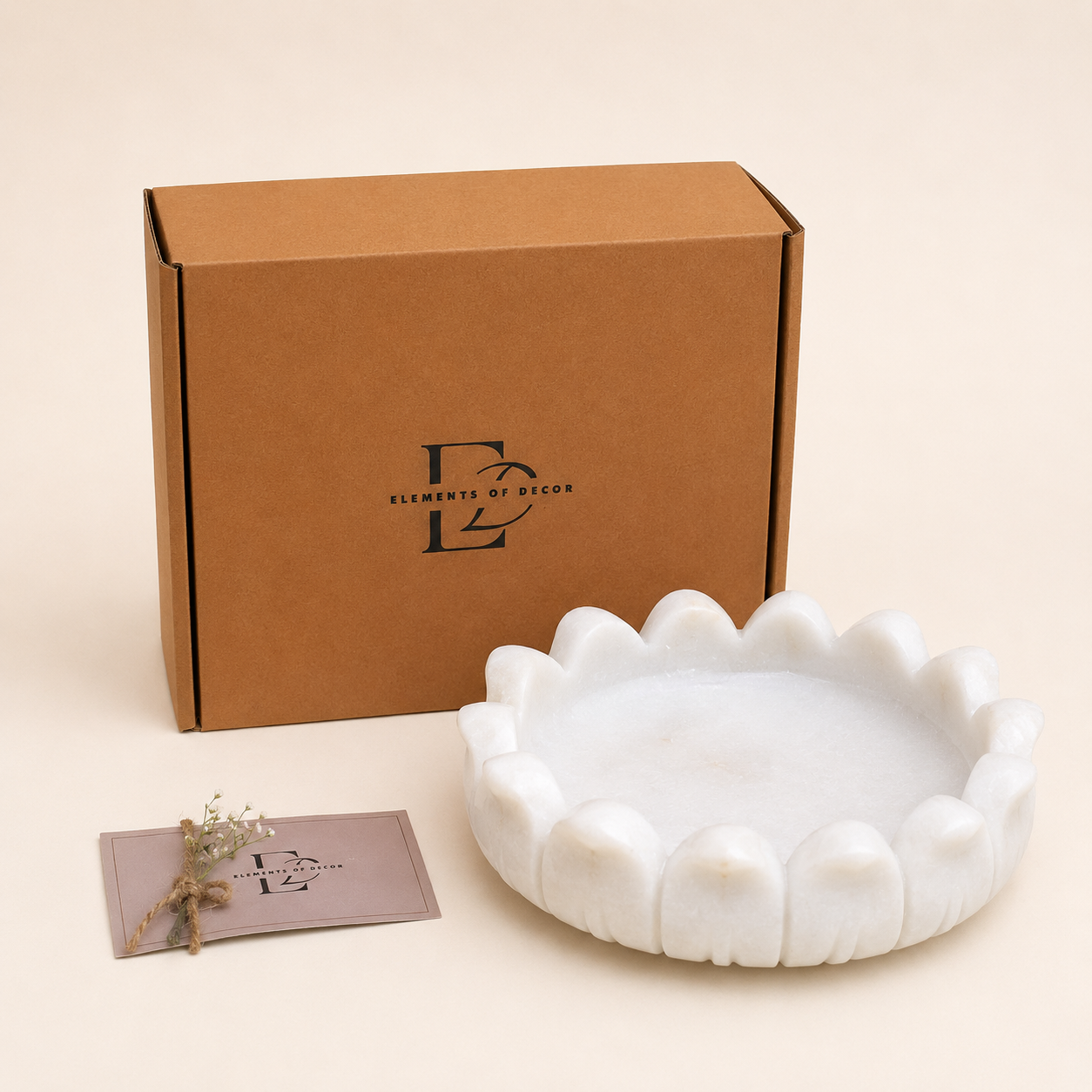 Padma Urli | Handcrafted White Marble | Decorative Bowl for Flowers & Ritual