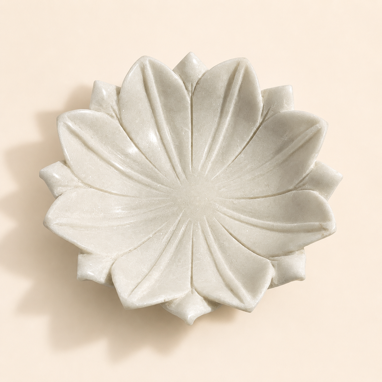 Flower Urli | Handcrafted White Marble | Decorative Bowl for Flowers & Ritual
