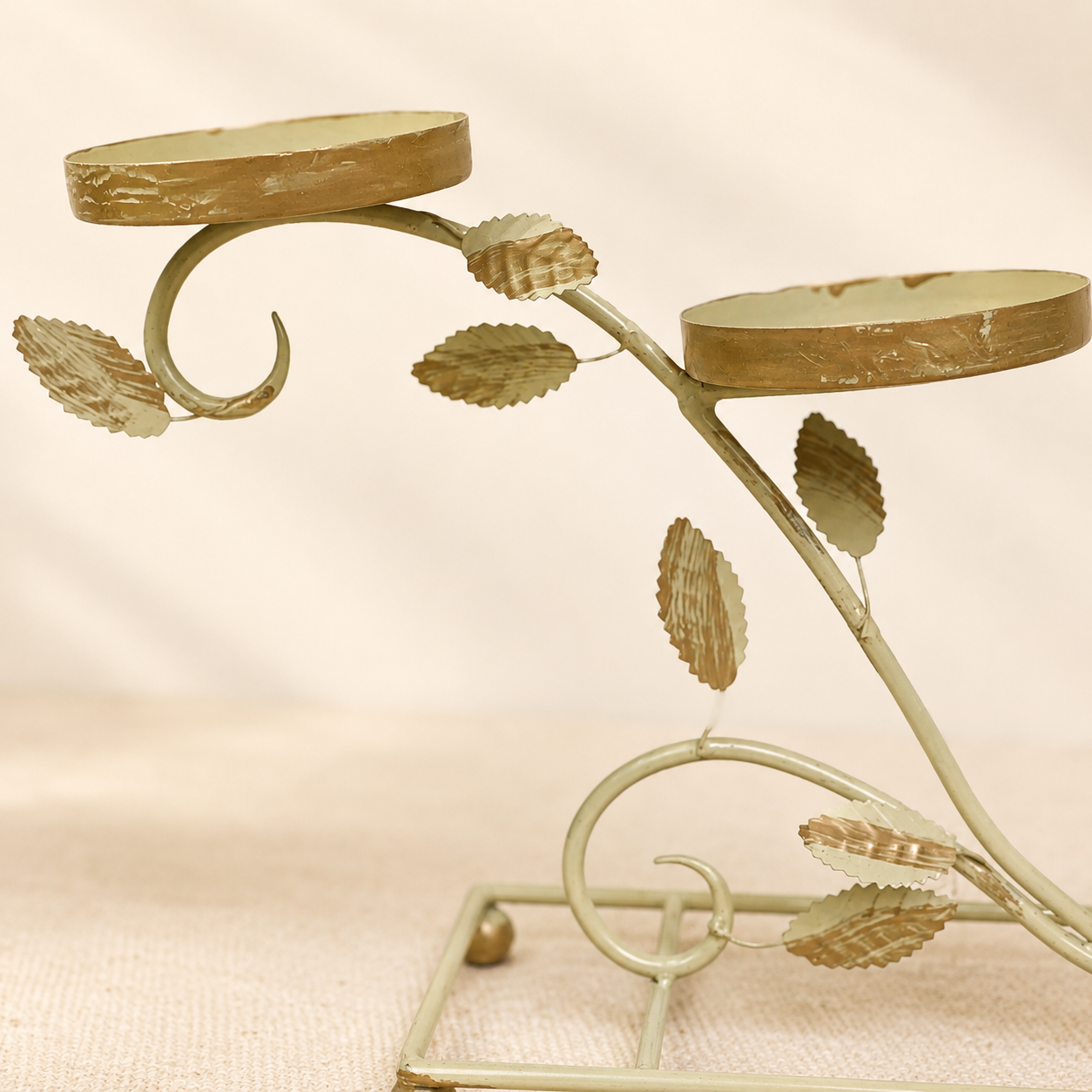 3 Tier Cascading Candle Stand | Botanical Vine | Pillar, Votive & Tealight Compatible