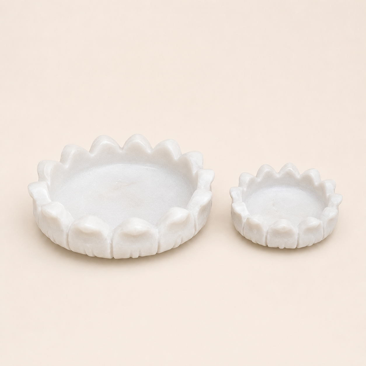 Padma Urli | Handcrafted White Marble | Decorative Bowl for Flowers & Ritual