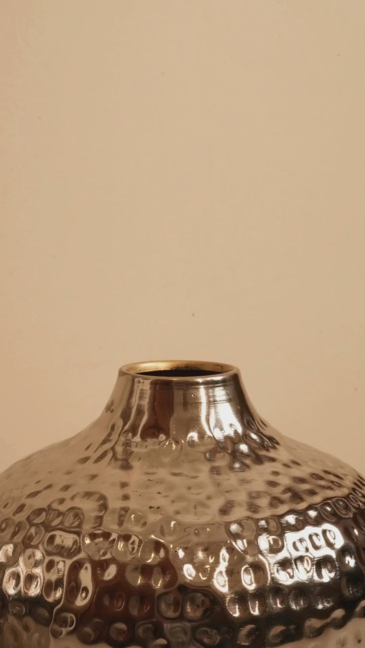 Oria hammered silver vase family in a short product video